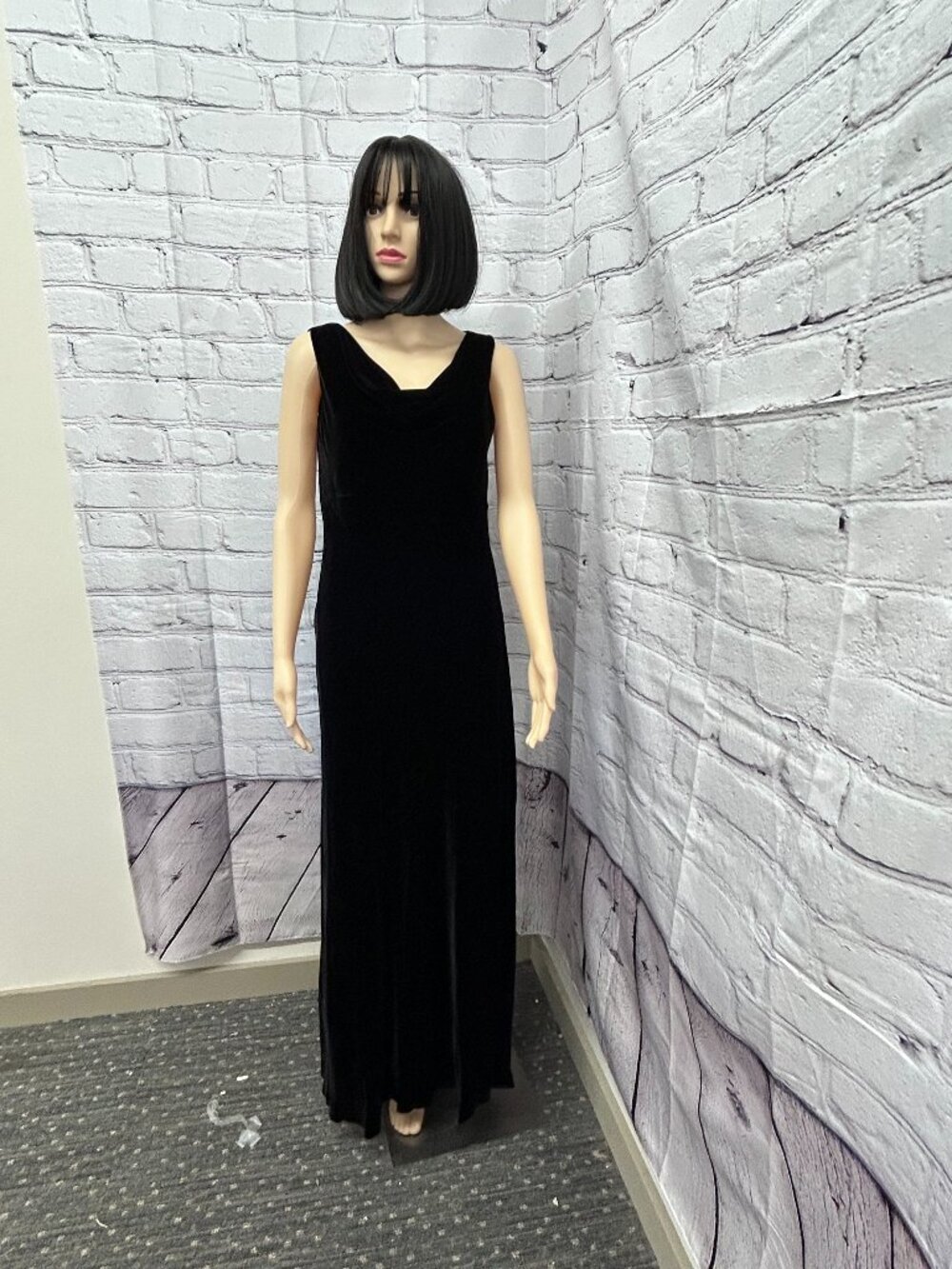Vintage Black Velvet Gown by Valerie